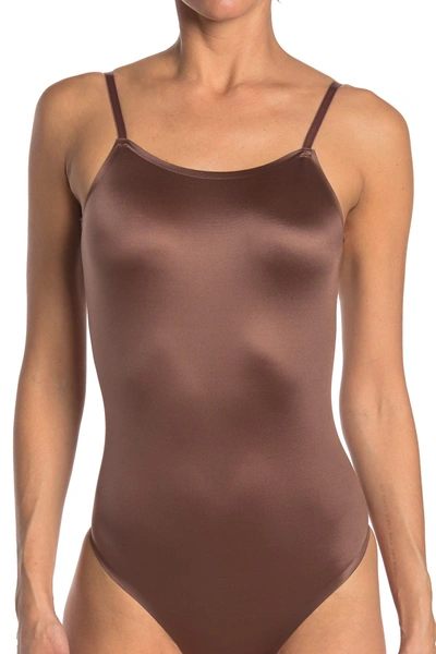 Shop Real Underwear Fusion Bare Tank Bodysuit In Brown