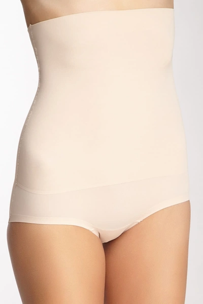 Skinnygirl Smoothers & Shapers Ultra Smooth High Waist Briefs In Tan