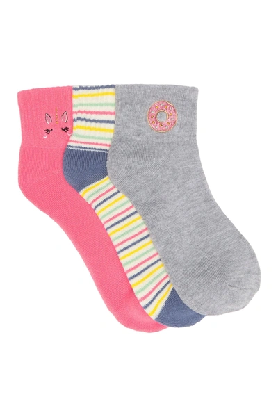 Shop Abound Embroidered Ankle Socks In Pink Confetti Unicorn Multi