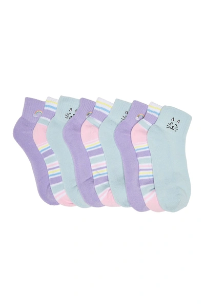 Shop Abound Embroidered Ankle Socks In Blue Omphalodes Kitty Multi
