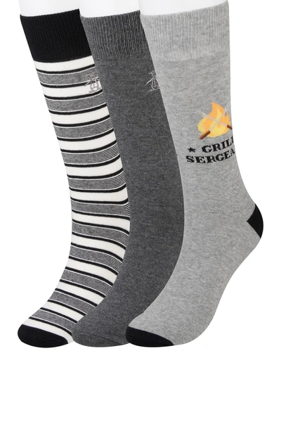 Shop Original Penguin Grill Sergeant Socks In Grey