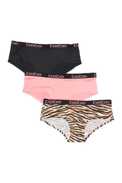 Shop Bebe Microfiber Bikini Panties In Zebra