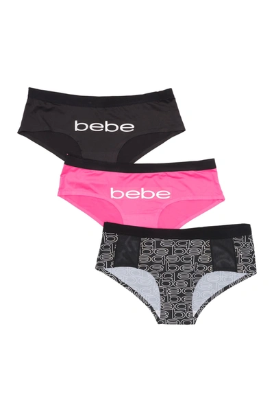 Shop Bebe Laser Bikini Panties In Black