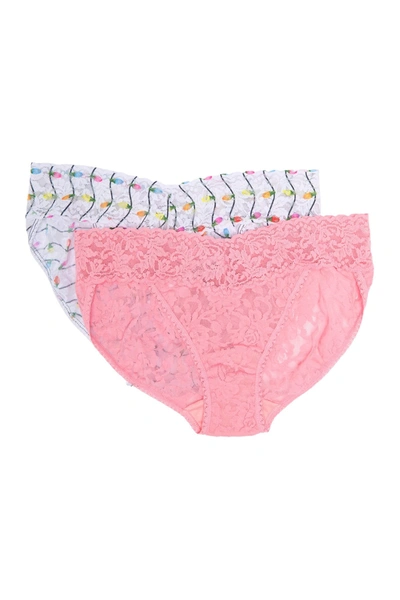 Shop Hanky Panky Full Bottom V-bikini Panties In Twinkle/pink Lady