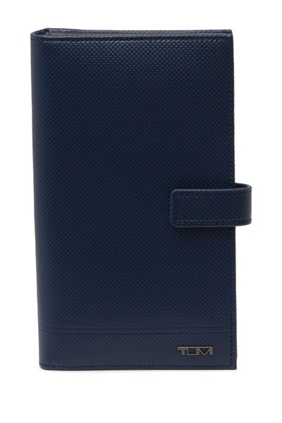 Shop Tumi Travel Wallet Zip Pouch In 0 Navy Texture