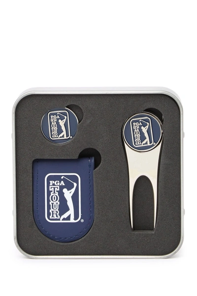 Shop Pga Tour Pocket Clip Tin Gift 3-piece Set In Black Iris