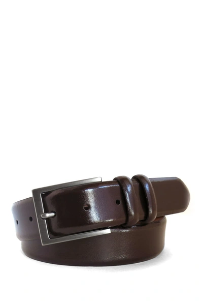 Shop Boconi Double Loop Leather Belt In Burgundy