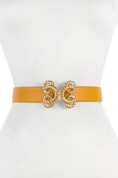 Shop Raina Belts Allen Knot Buckle Belt In Yellow