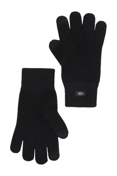 Shop Ugg Knit Tech Gloves In Black