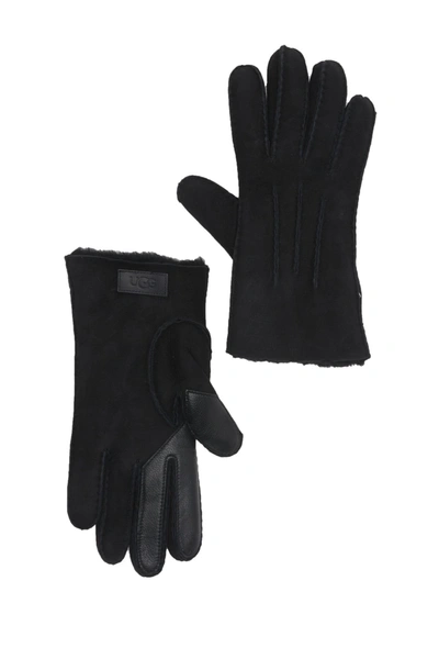 Shop Ugg Genuine Shearling Gloves In Black