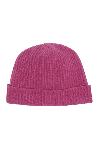 Shop Portolano Cashmere Beanie In Veryberry