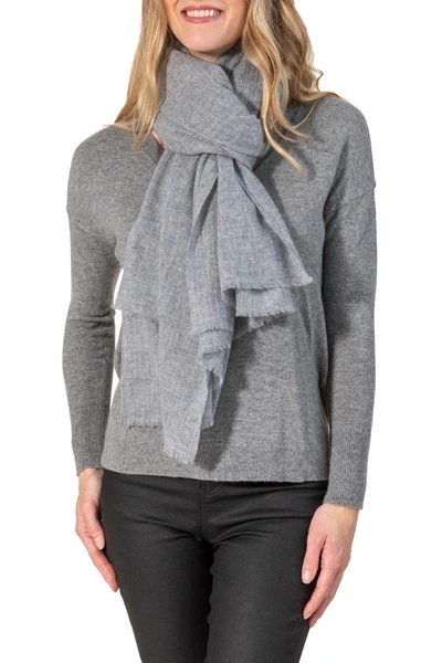 Shop Amicale Cashmere Light Weight Wrap In 020gry