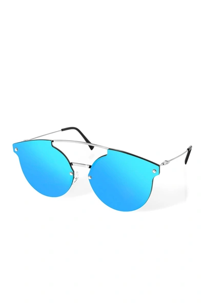 Shop Aqs Willow Aviator Sunglasses In Ice