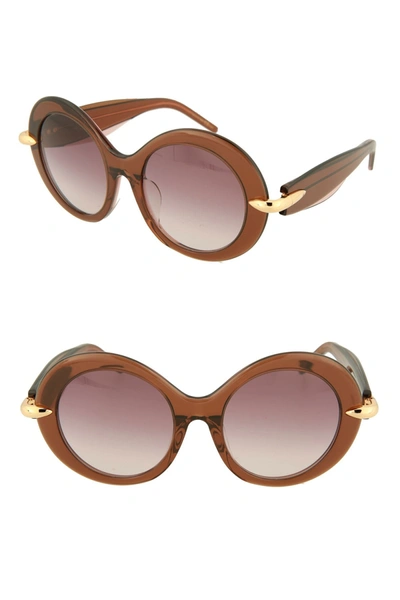 Shop Pomellato Novelty Sunglasses In Brown Brown