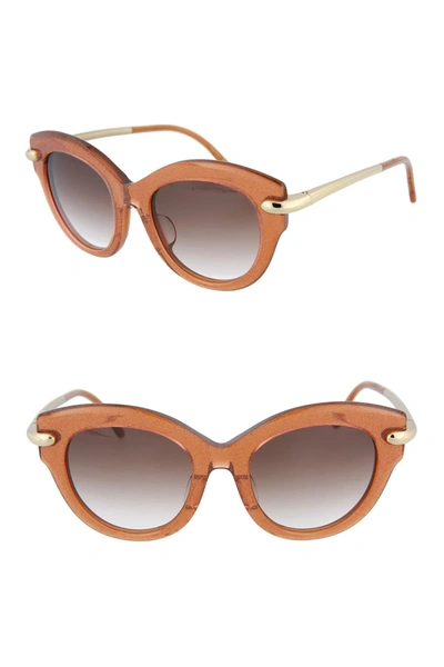 Shop Pomellato Novelty Sunglasses In Pink Gold Brown