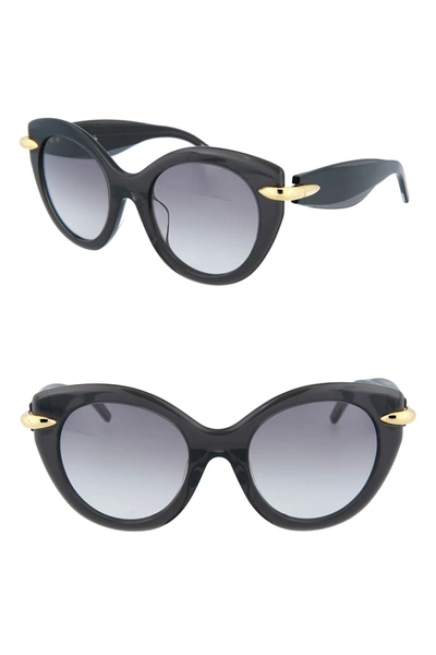 Shop Pomellato Novelty Sunglasses In Black Black Grey