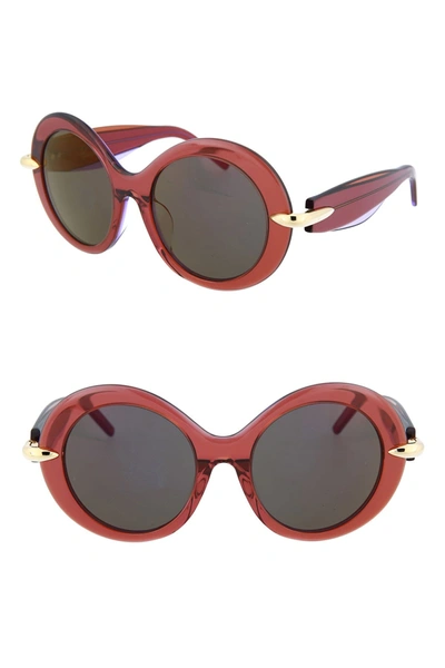 Shop Pomellato Novelty Sunglasses In Violet Grey