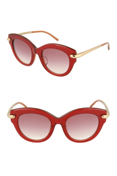 Shop Pomellato Novelty Sunglasses In Red Red