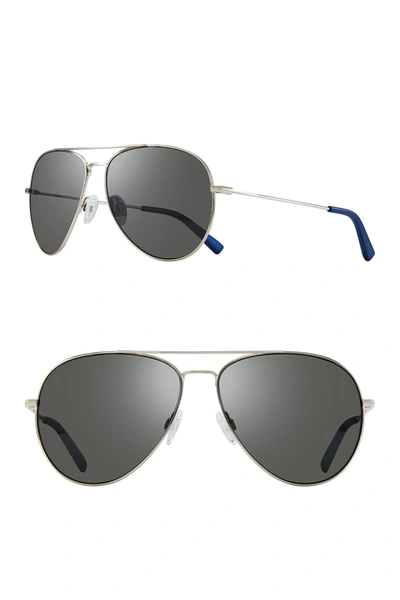 Shop Revo Spark S 60mm Aviator Sunglasses In Chrome