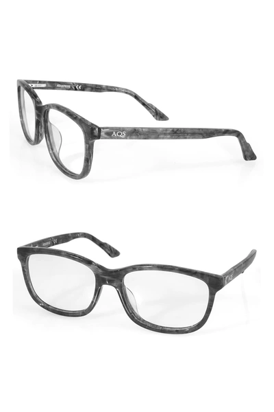 Shop Aqs Collin 54mm Rectangle Optical Frames In Grey