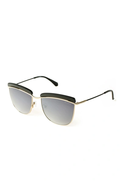 Shop Balmain 56mm Upper Brow Bar Sunglasses In Black