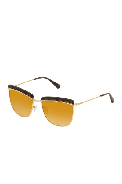 Shop Balmain 56mm Upper Brow Bar Sunglasses In Tortoise