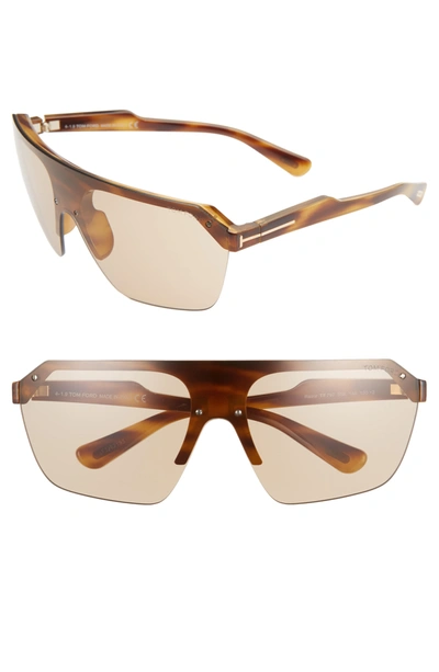 Shop Tom Ford Razor 155mm Shield Sunglasses In Dhav/smk