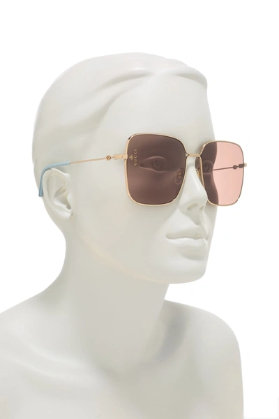 Gucci 60mm square best sale sunglasses