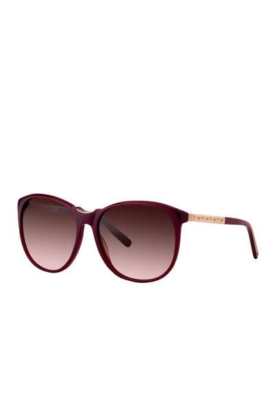 Shop Balmain 58mm Oversize Sunglasses In Plum