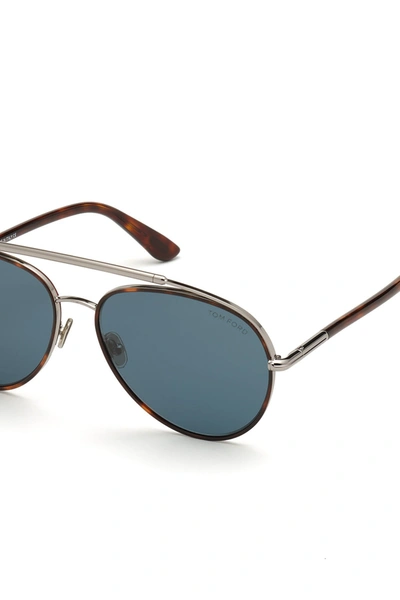 Shop Tom Ford Curtis 59mm Aviator Sunglasses In Colhav/blu
