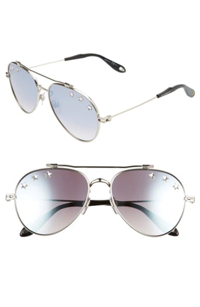 Shop Givenchy 58mm Aviator Sunglasses In 0gkz-ic