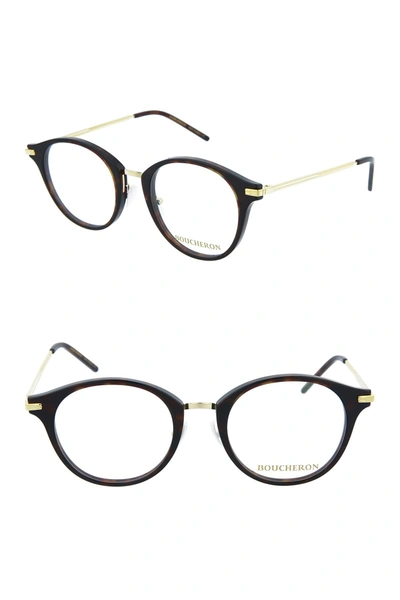 Shop Boucheron 50mm Optical Frames In Brown Clear