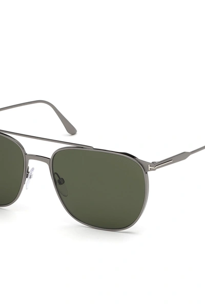 Shop Tom Ford Kip 58mm Aviator Sunglasses In Sgun/grn