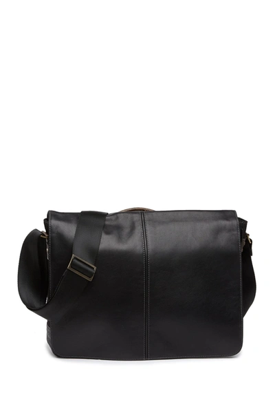 Shop Boconi Slim Messenger Bag In Black