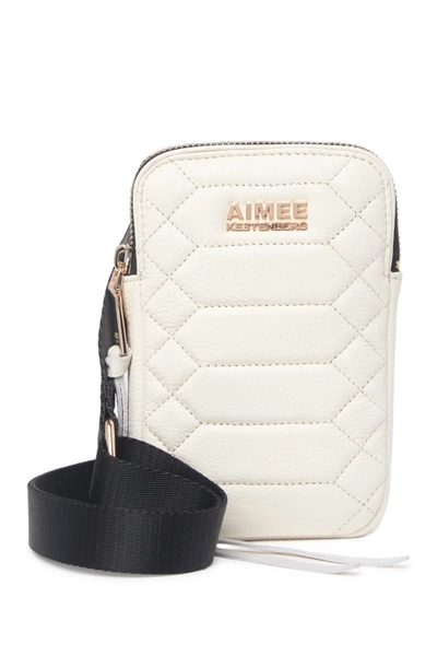 Shop Aimee Kestenberg Just Saying Leather Crossbody Bag In Vanilla Quilt