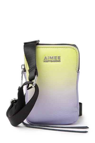 Shop Aimee Kestenberg Just Saying Leather Crossbody Bag In Reef Ombre