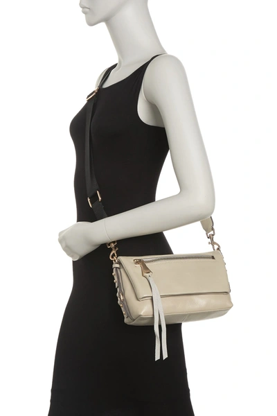 Shop Aimee Kestenberg Zip Me Up Leather Crossbody Bag In Elephant Grey