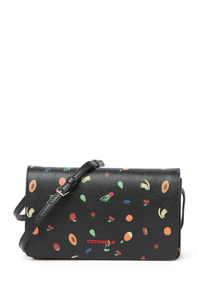 Coccinelle Borsa Pelle Fruit Patterned Crossbody Bag In M.min.fr.noir/n |  ModeSens