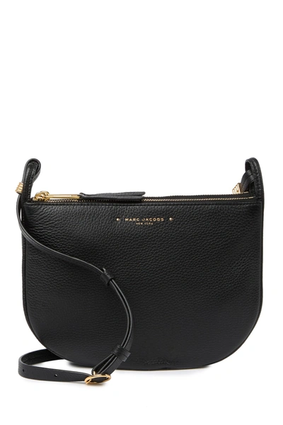 Shop Marc Jacobs Supple Leather Crossbody Bag In Black