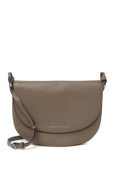 Shop Marc Jacobs Large Supple Group Leather Messenger Bag In Loam Soil