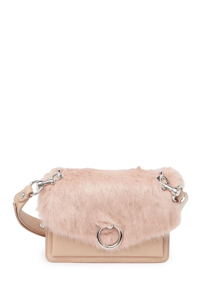 Shop Rebecca Minkoff Faux Fur Jean Crossbody Bag In Doe