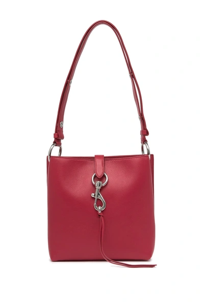 Shop Rebecca Minkoff Small Megan Leather Feed Bag In Paprika