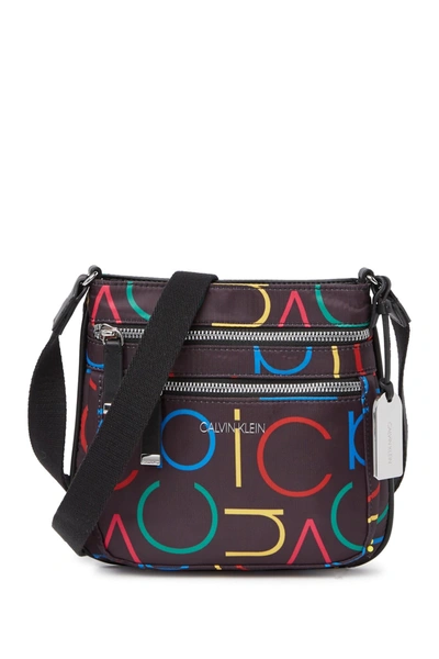 Shop Calvin Klein Tiny Twill Nylon Crossbody Bag In Multi