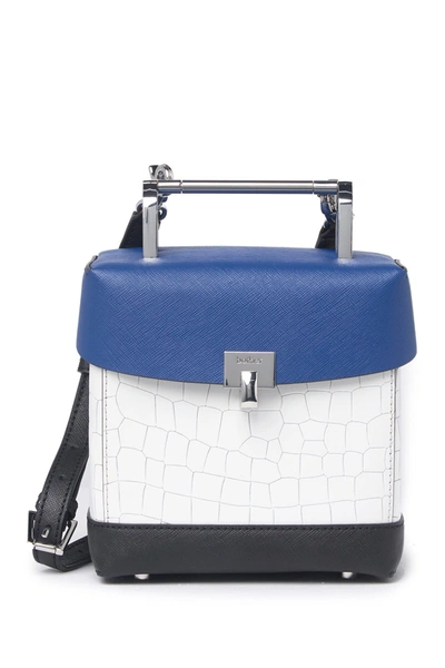 Shop Botkier Lennox Mini Crossbody Bag In Croco Blue Combo-cbc