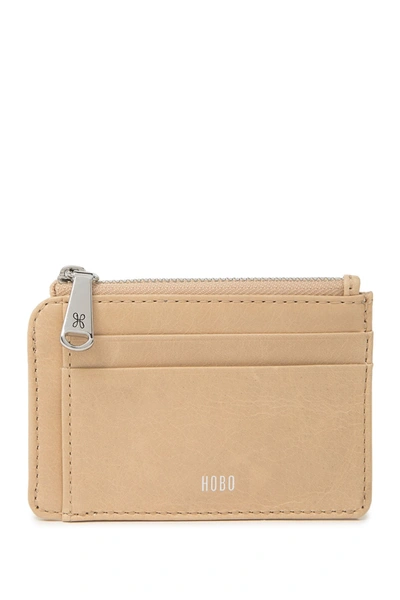 Shop Hobo Kai Leather Card Holder In Parchment