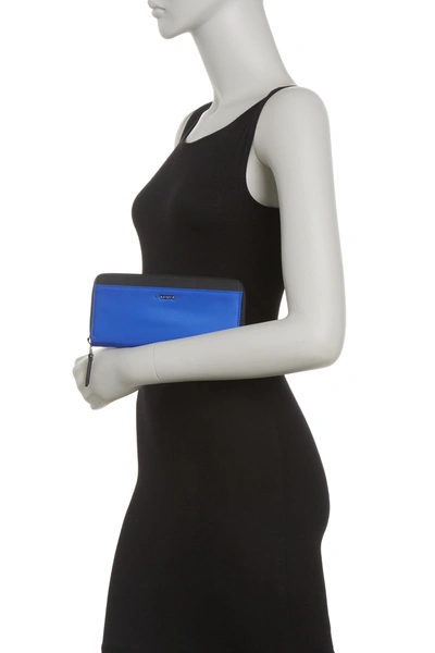 Shop Tumi Zip Around Wallet In Dazzling Blue