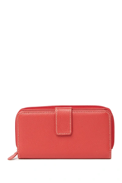 Shop Mundi All-in-one Leather Continental Wallet In 05n-red