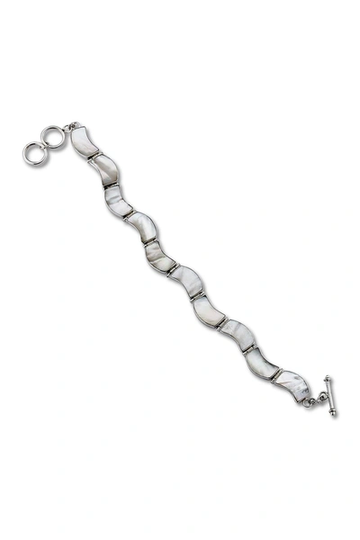 Samuel B Jewelry Sterling Silver Mother Of Pearl Bracelet In White