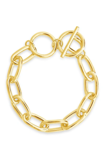 Sterling Forever 14k Gold Plated Linked Bracelet In Gold