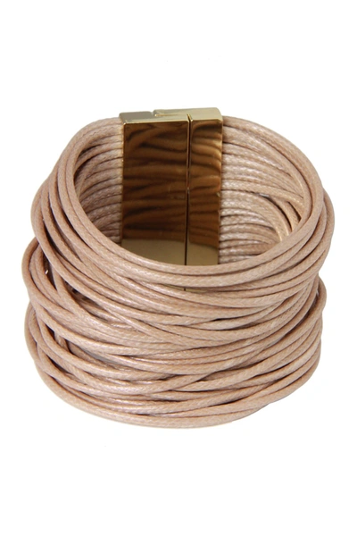 Saachi Nude Multi-cord Bracelet In Nude